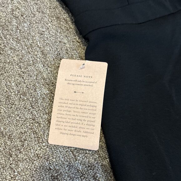 BHLDN V-Neck Crepe Midi Sleeveless Dress Sz US 0 Black - Brand New with Tags - Picture 5 of 10